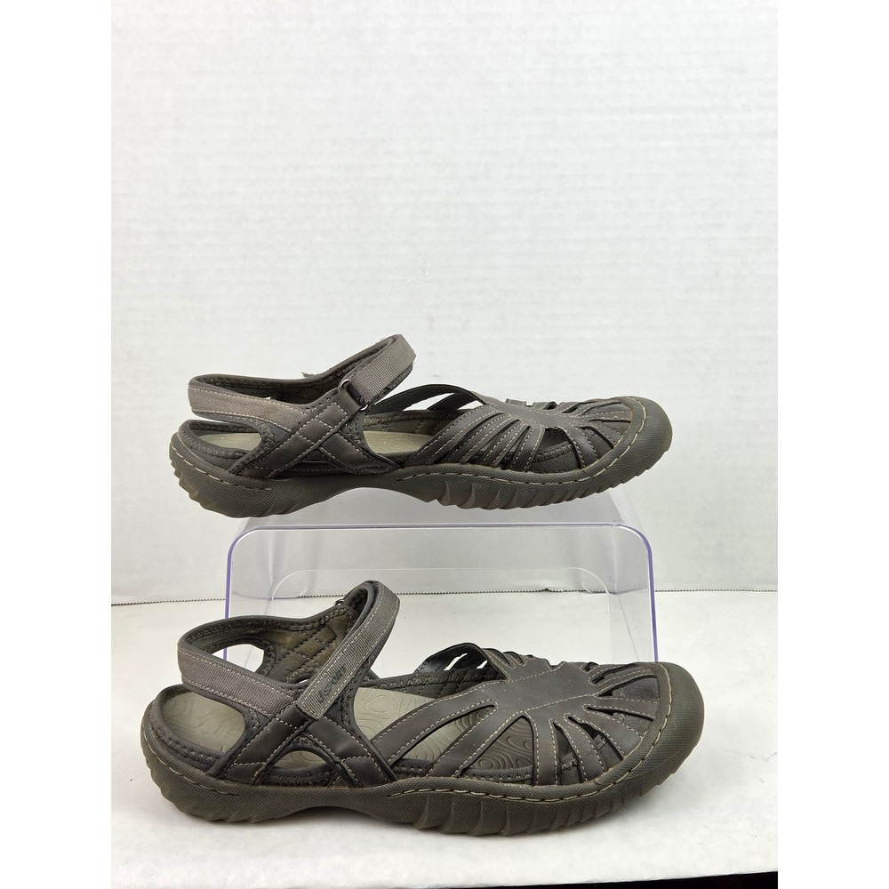 J Sport by Jambu Womens 10 Grey Walking Adjustable Casual Outdoor Sandals